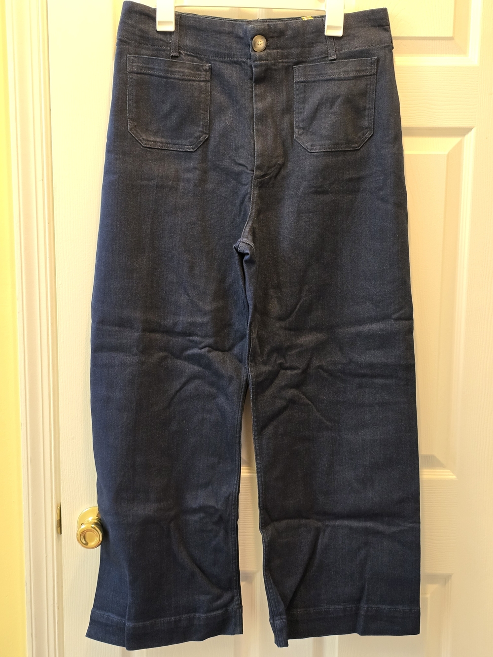 NWT Maeve Colette Dark Blue Denim Wide-Leg Jeans - 32 Tall